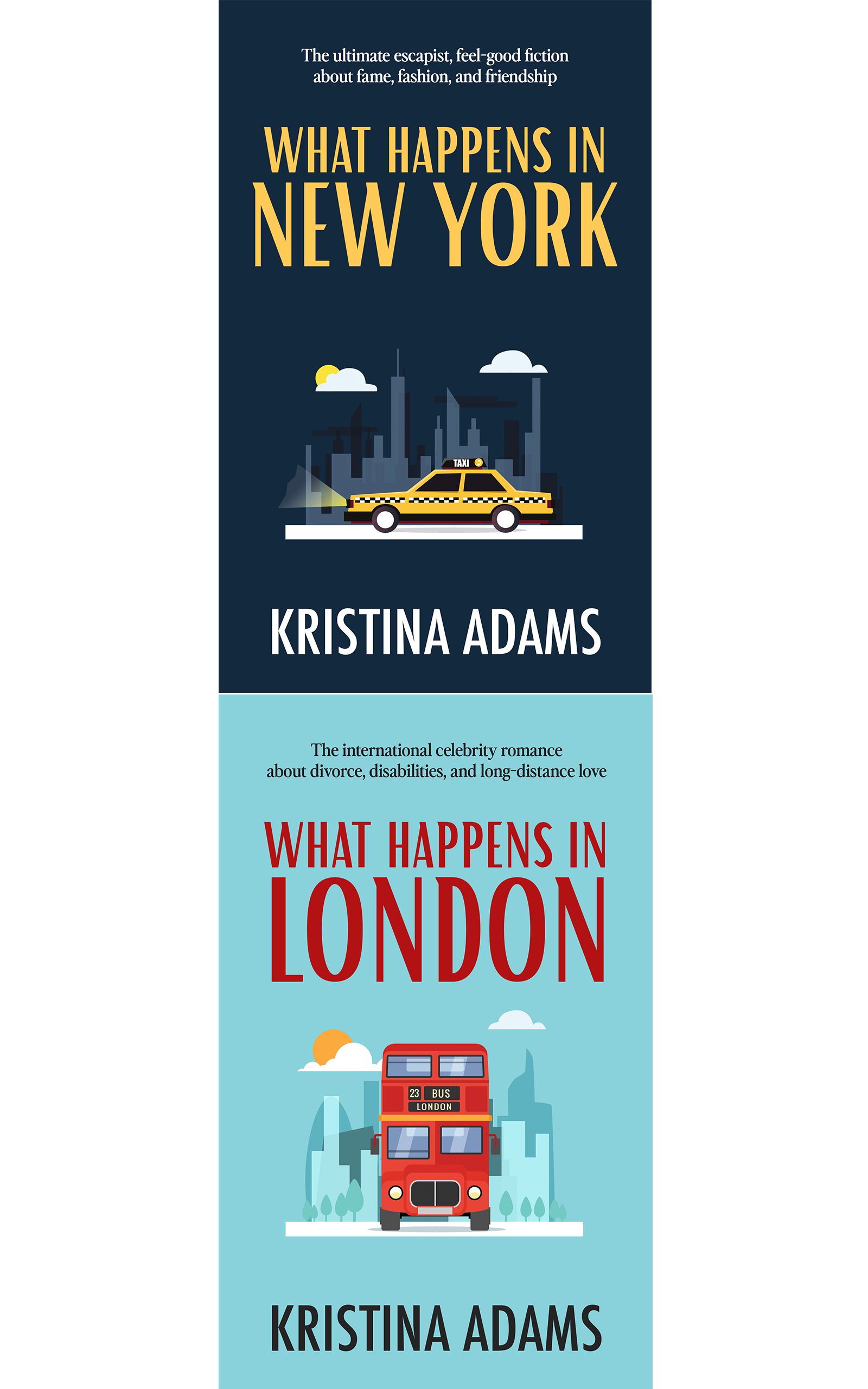 What Happens in New York and What Happens in London covers